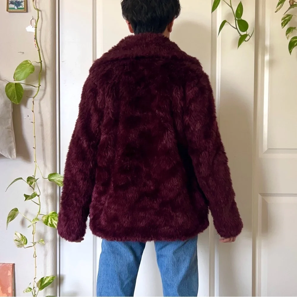 Vintage Y2K Purple Faux Fur Jacket - Picture 3 of 3